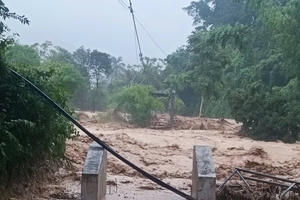 Lũ quét cuốn trôi cầu treo dân sinh, hơn 200 hộ dân tại Nghệ An bị cô lập