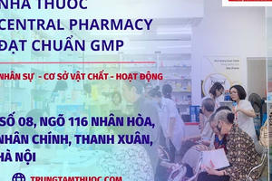 Trung tâm thuốc Central Pharmacy - nhà thuốc hàng đầu tại Hà Nội đạt tiêu chuẩn GPP