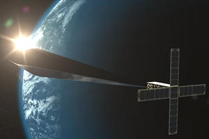 Phóng công trình hình kim cương dài bằng sân bóng lên vũ trụ