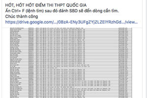 Lỗi kỹ thuật, điểm thi Tốt nghiệp THPT 2018 tại Nghệ An bị “rò rỉ” trước ngày công bố