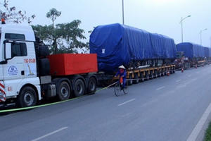 Tàu đường sắt Cát Linh - Hà Đông đã về đến Hà Nội