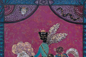 Trưng bày 50 bức tranh sơn mài tổ chức triển lãm "Tự tại chi tọa"