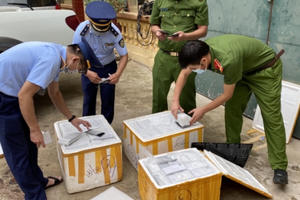 Hàng nghìn linh kiện điện thoại không rõ nguồn gốc bị tạm giữ tại Lạng Sơn