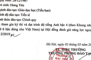 Bộ GD&ĐT thông tin vụ ĐH Sư phạm Hà Nội 2 cấp chứng chỉ ngoại ngữ trái phép Bộ GD&ĐT thông tin vụ ĐH Sư phạm Hà Nội 2 cấp chứng chỉ ngoại ngữ trái phép