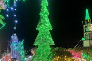 Cây thông Noel độc đáo trở thành điểm nhấn dịp lễ Giáng sinh ở Đồng Nai