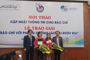 Báo PLVN đạt giải B -“Phòng chống tác hại của rượu, bia”