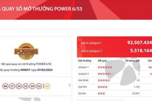 Vietlott tìm được giải Jackpot 1 hơn 90 tỷ đồng Vietlott tìm được giải Jackpot 1 hơn 90 tỷ đồng