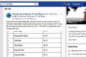 Đà Nẵng: Xuất hiện tài khoản Facebook giả mạo Sở GD&ĐT