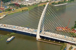 Toàn cảnh cầu dây văng nối TP.HCM và TP.Thủ Đức trước ngày khánh thành
