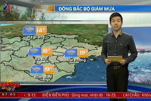 Dự báo thời tiết ngày 15/01/2016