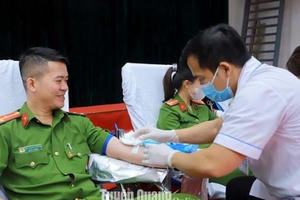 280 cán bộ, chiến sĩ Công an tỉnh Tuyên Quang tham gia hiến máu cứu người
