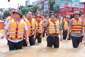 Huy động hơn 32.100 lượt cán bộ chiến sĩ Công an phối hợp tham gia khắc phục hậu quả mưa lũ sau bão