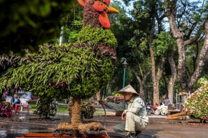 12 con giáp làm bằng cây xanh đón Tết 12 con giáp làm bằng cây xanh đón Tết