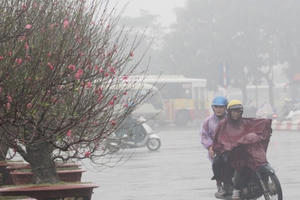 Gió mùa đông bắc gây mưa rét từ chiều nay