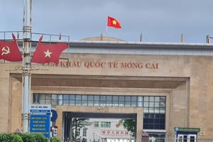 Quảng Ninh tạm dừng tiếp nhận một số mặt hàng lưu thông qua Cửa khẩu Móng Cái từ 17/1/2022