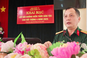 Trung đoàn 719 - Binh đoàn 16 tổ chức lớp bồi dưỡng kiến thức dân tộc cho đối tượng 4