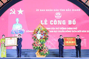 Huyện Lục Nam tỉnh Bắc Giang đạt chuẩn nông thôn mới năm 2023