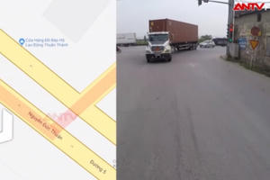 Clip - Khiếp sợ cụ ông "tay lái lụa" tạt ngang đầu xe container