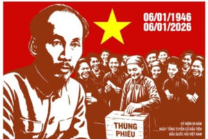 Tuyên truyền cổ động trực quan kỷ niệm 80 năm Ngày Tổng tuyển cử đầu tiên bầu Quốc hội Việt Nam
