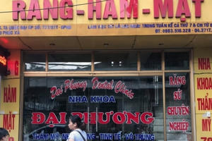 Hà Nội đình chỉ hoạt động 2 Phòng khám Răng hàm mặt