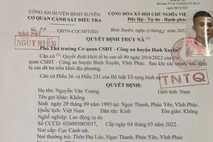 Vĩnh Phúc: Truy nã đối tượng giết người đặc biệt nguy hiểm