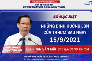 Tối 6/9, Chủ tịch UBND TP HCM trả lời trực tiếp về định hướng chống dịch sau ngày 15/9