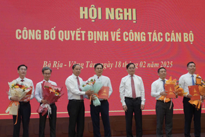 Điều động, chỉ định nhiệm vụ nhiều lãnh đạo, cán bộ chủ chốt Bà Rịa - Vũng Tàu