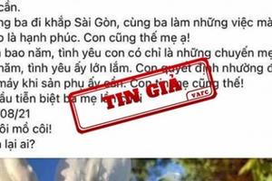 VAFC khuyến cáo không chia sẻ thông tin chưa kiểm chứng VAFC khuyến cáo không chia sẻ thông tin chưa kiểm chứng