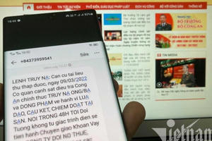 Dân hoảng hốt nhận 'lệnh truy nã' qua tin nhắn, Bộ Công an cảnh báo