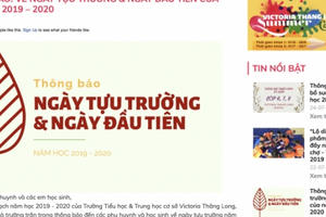 Trường Tiểu học & Trung học cơ sở Victoria Thăng Long tuyển sinh "chui"