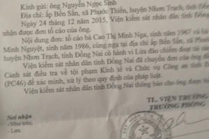 Đồng Nai: Giả mạo chữ ký, chiếm đoạt hàng tỷ đồng