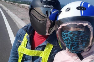 Hành trình "phượt" hơn 300km cùng bố