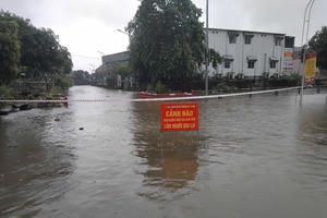 Mưa lớn gây ngập cục bộ tại Hà Tĩnh