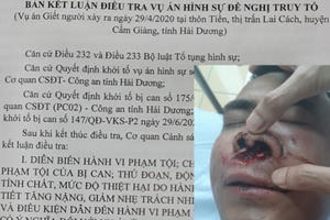 Hải Dương: Gây thương tích 4% cho người khác bị truy tố tội giết người, gia đình bị can khẩn thiết kêu oan