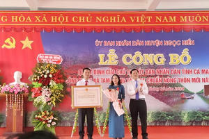 Cà Mau: Xã Tam Giang Tây vinh dự đón bằng công nhận đạt chuẩn nông thôn mới