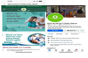 Cơ sở ngang nhiên quảng cáo làm giấy phép hành nghề y dược trên mạng xã hội