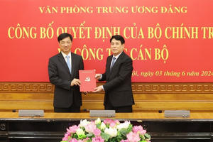 Thượng tướng Nguyễn Duy Ngọc giữ chức Chánh văn phòng Trung ương Đảng