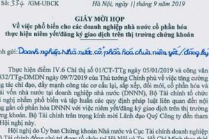 Hội nghị phổ biến cho các doanh nghiệp nhà nước cổ phần hóa chưa thực hiện niêm yết, đăng ký giao dịch