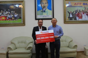 Tiền thưởng tiếp tục đổ về đội tuyển U23 Việt Nam