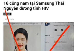 Đăng tin “Nữ công nhân Samsung nhiễm HIV”, nam thanh niên bị xử phạt 7,5 triệu đồng