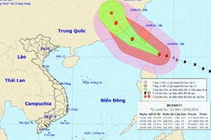 Dự báo thời tiết ngày 14/9: Siêu bão Meranti giật cấp 17 trên biển Đông