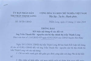 Người dân thị trấn Thịnh Long đề nghị UBND huyện Hải Hậu xử lý dứt điểm liên quan đến khiếu kiện đất đai