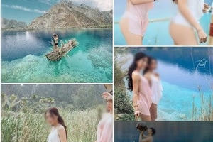 Hai cô gái ăn mặc phản cảm chụp ảnh ở Tuyệt Tình Cốc hứng trọn "gạch đá" từ cư dân mạng Hai cô gái ăn mặc phản cảm chụp ảnh ở Tuyệt Tình Cốc hứng trọn "gạch đá" từ cư dân mạng