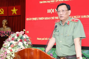 Trường ĐH An ninh Nhân dân tổ chức Hội nghị triển khai Chỉ thị số 02 Bộ Công an