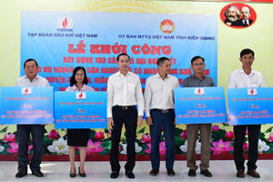 Khởi công xây dựng 100 căn nhà đại đoàn kết tại Kiên Giang