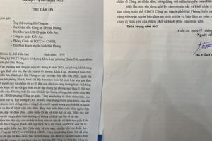 Người dân Hải Phòng gửi thư cảm ơn lực lượng Cảnh sát PCCC