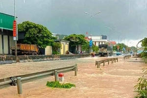 Nghệ An: Mưa lớn gây ngập úng, sạt lở núi