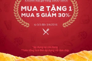 Bánh Mì Minh Nhật - Masterchef Việt Nam Khuyến mãi giờ vàng mua 2 tặng 1 vào15h - 18h hàng ngày