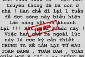Giả mạo phát ngôn của Phó Thủ tướng về dịch Covid-19 Giả mạo phát ngôn của Phó Thủ tướng về dịch Covid-19