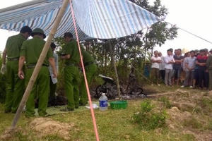 Thanh Hóa: Phát hiện phụ nữ bị thiêu cháy ngoài ruộng